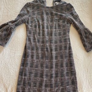 Plaid Bell Sleeve Dress Size 4